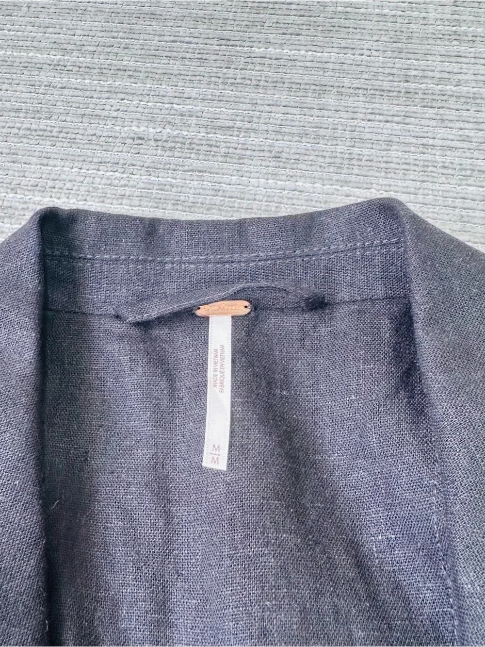 Free People Flare Sleeve Blazer Wrap Linen Blend-Size M  Boho NWT
